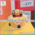 Golden Mayo Celebration Cake