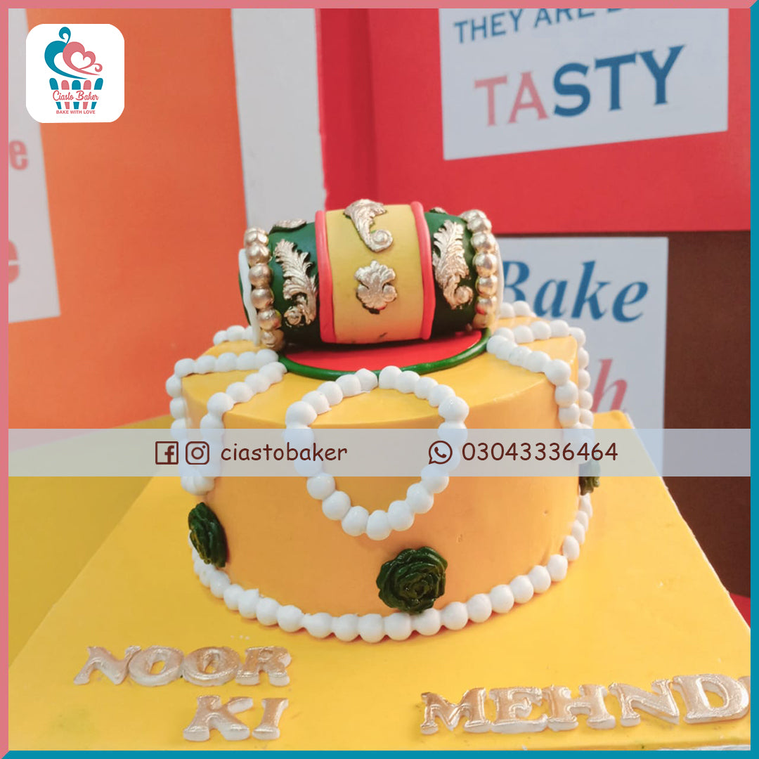 Golden Mayo Celebration Cake