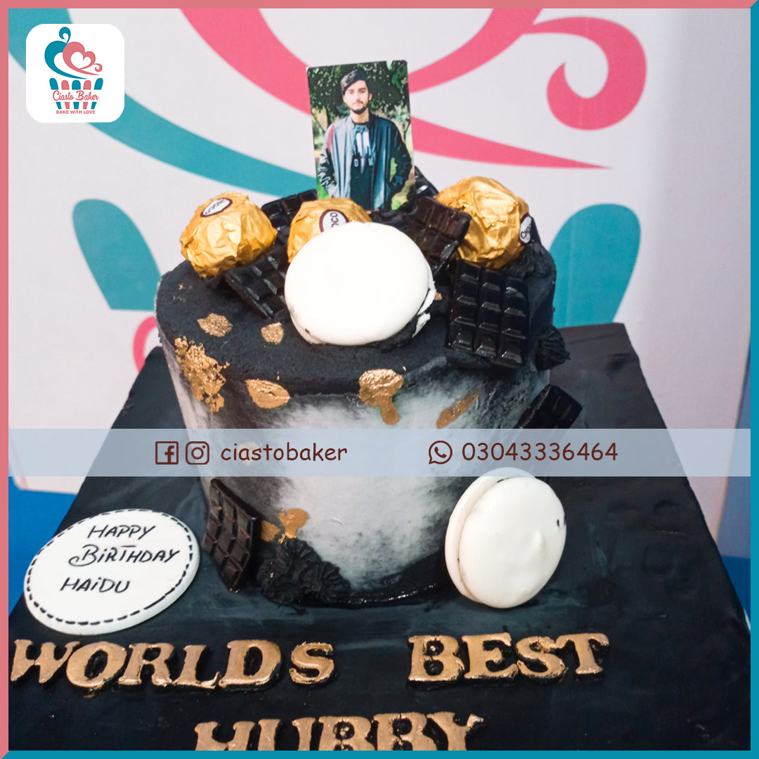 Stylish Boy Cake Decor