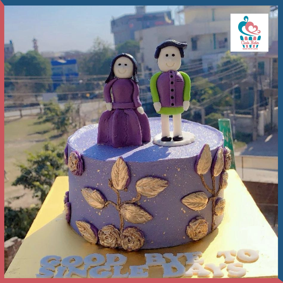 Forever Begins Engagement Cake Topper