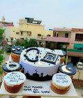 Elegant Umrah Mubarak Floral Cake