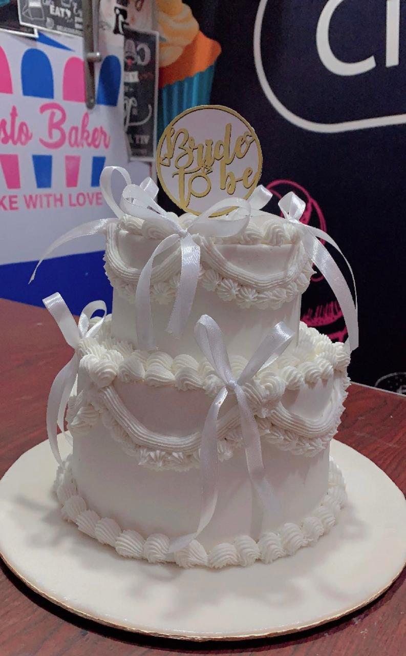 Elegant Ring Ceremony Cake Topper
