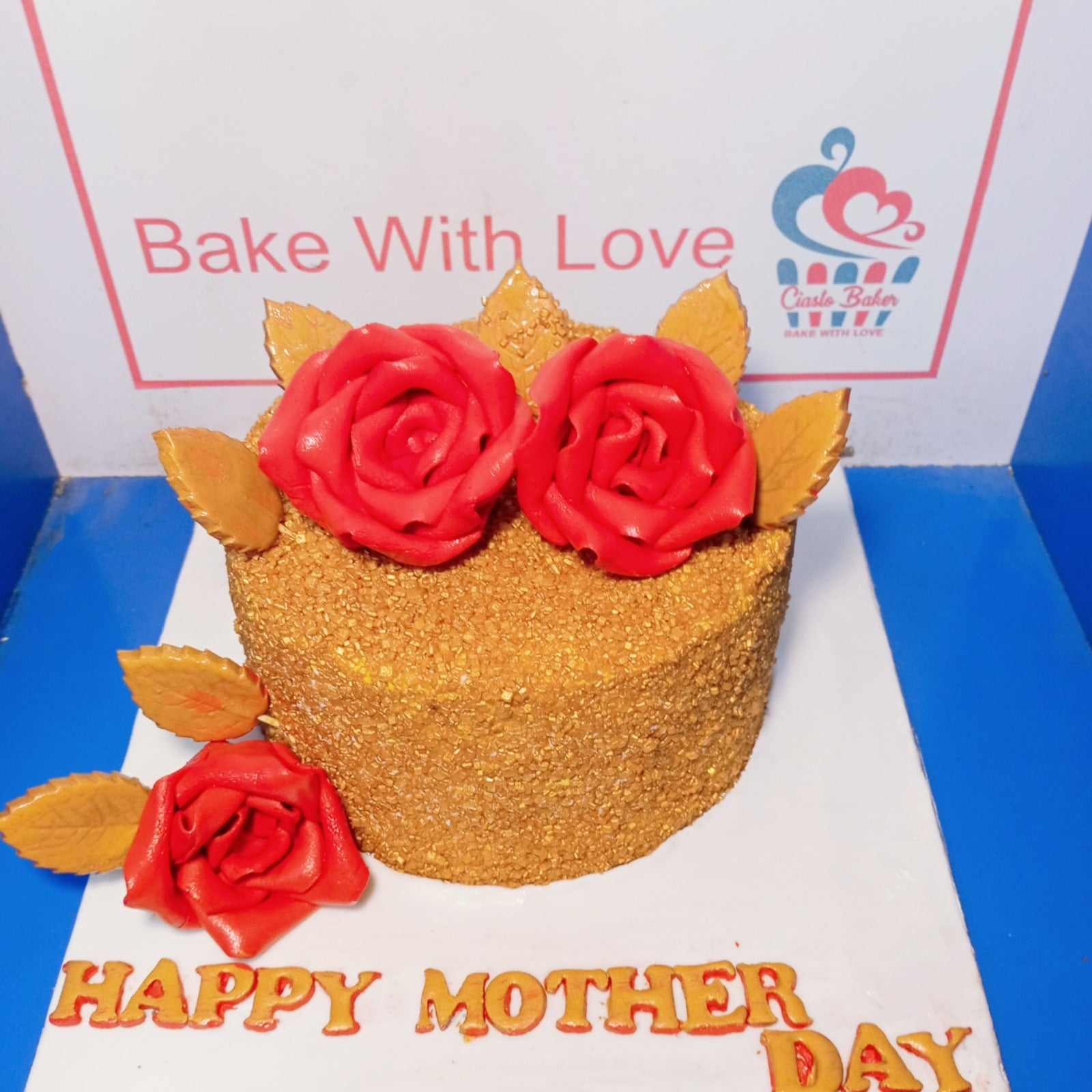 Golden Rose Mother’s Day Cake